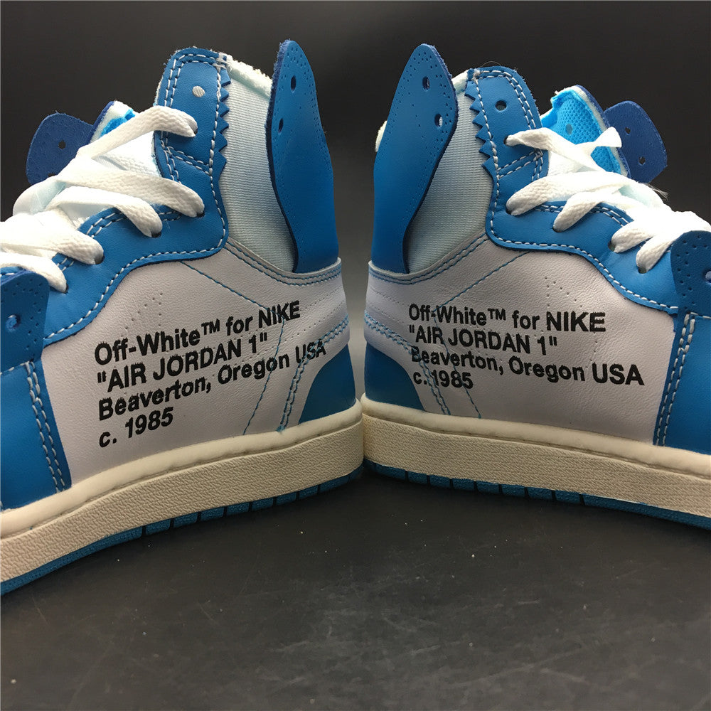 Jordan retro 1 off white university blue sales