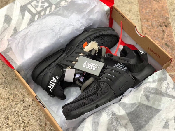 Air presto x off 2025 white black